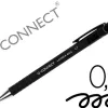 Stylo-bille q-connect lambda rétractable écriture moyenne 0.7mm pointe métal corps caoutchouc couleur encre noir
