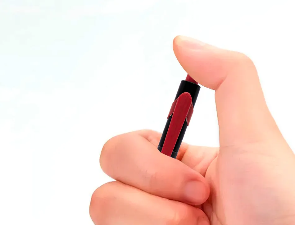 Stylo-bille q-connect lambda rétractable écriture moyenne 0.7mm pointe métal corps caoutchouc couleur encre rouge