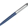 Stylo-bille q-connect premium metallique retractable grip pointe 1mm coloris bleu