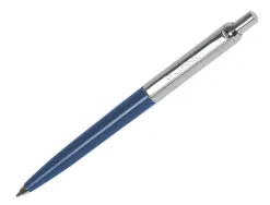 Stylo-bille q-connect premium metallique retractable grip pointe 1mm coloris bleu
