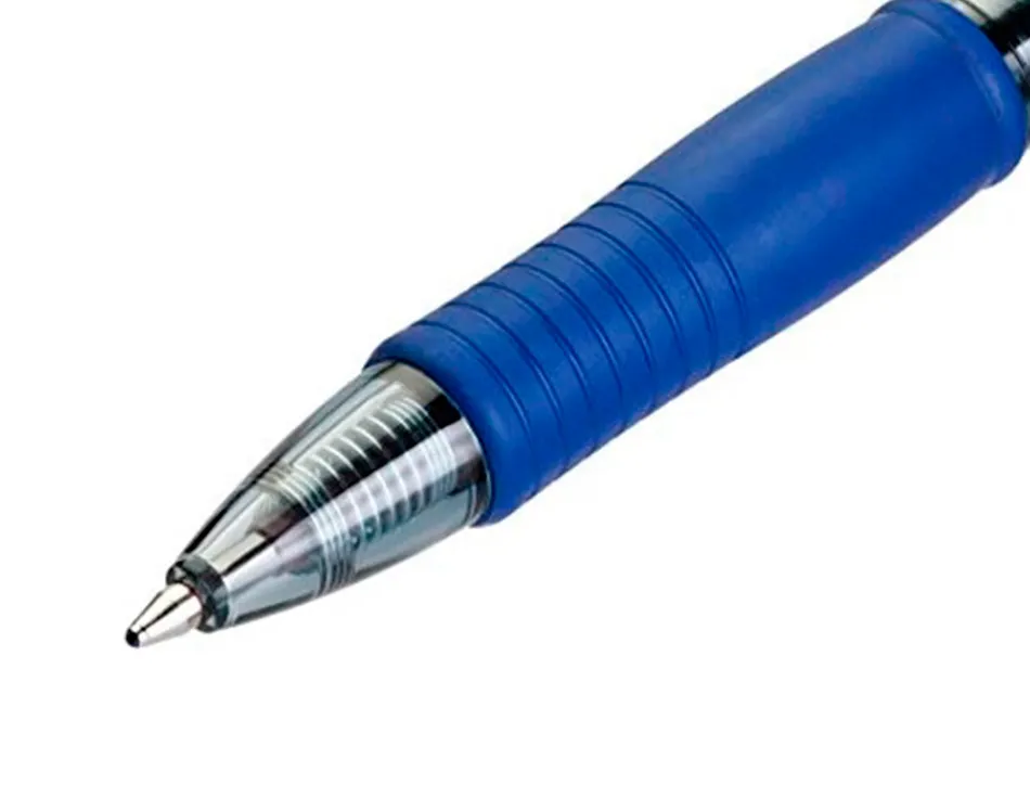 Stylo-bille q-connect rétractable écriture moyenne 0.7mm encre classique clip grip préhension couleur encre bleu