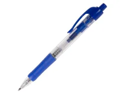 Stylo-bille q-connect rétractable écriture moyenne 0.7mm encre classique clip grip préhension couleur encre bleu