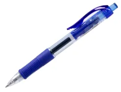 Stylo-bille q-connect sigma écriture moyenne 0.5mm encre gel rétractable corps plastique translucide coloris bleu