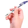 Stylo-bille q-connect transparent trait 0.4mm pointe moyenne 0.7mm encre douce grip caoutchouc coloris bleu