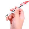Stylo-bille q-connect transparent trait 0.4mm pointe moyenne 0.7mm encre douce grip caoutchouc coloris rouge