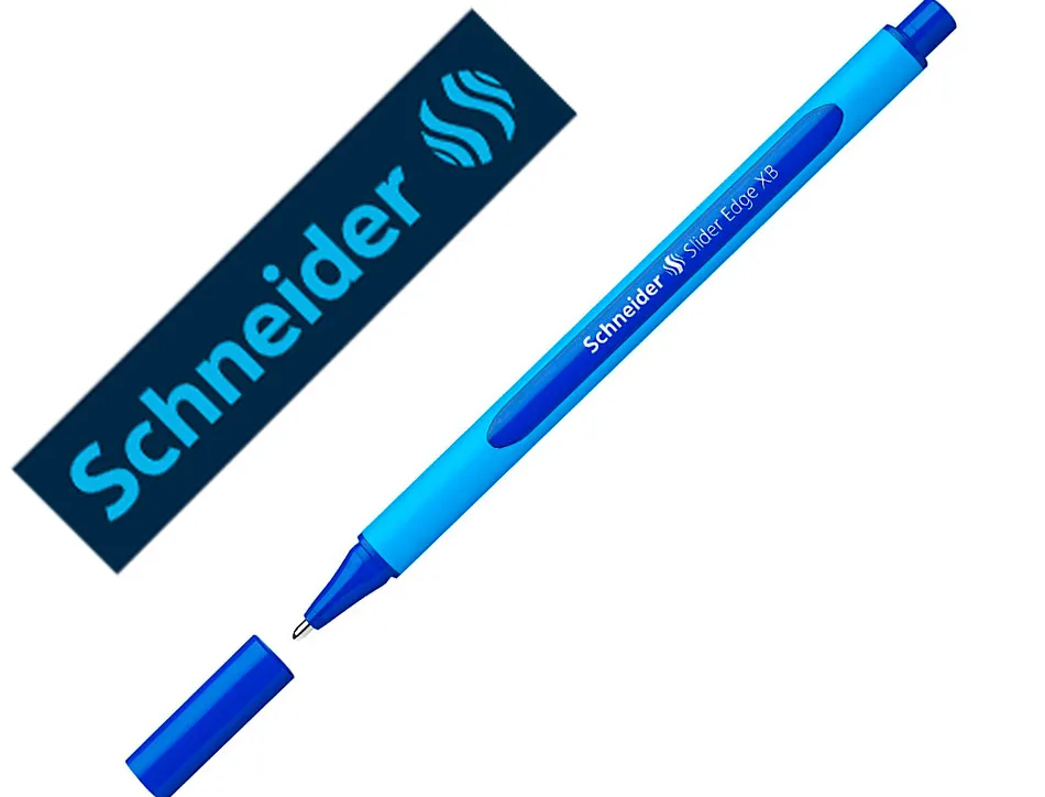 Stylo-bille schneider slider edge pointe moyenne coloris bleu