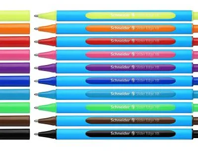 Stylo-bille schneider slider edge xb couleur assorties packde 10