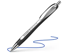 Stylo-bille schneider slider rave xb black edition viscoglide trait extra large encre bleue coloris