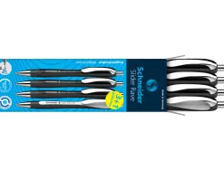 Stylo-bille schneider slider rave xb black edition viscoglide trait extra large encre bleue coloris