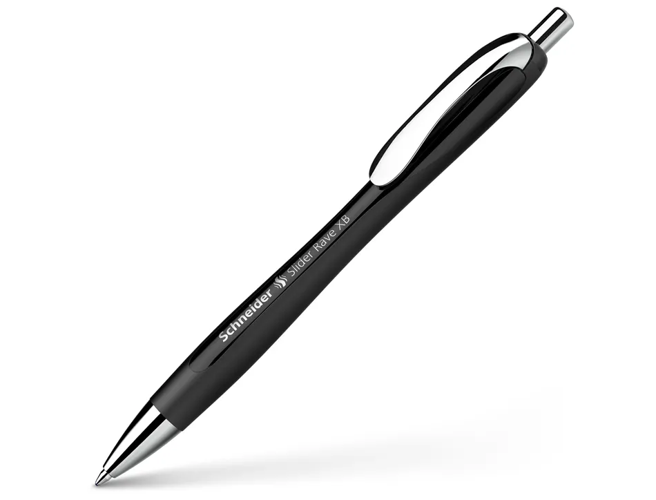 Stylo-bille schneider slider rave xb black edition viscoglide trait extra large encre bleue coloris noir