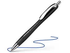 Stylo-bille schneider slider rave xb black edition viscoglide trait extra large encre bleue coloris noir