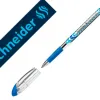 Stylo-bille schneider slider basic viscoglide trait moyen grip caoutchouc sechage rapide neutre en co2 couleur bleu