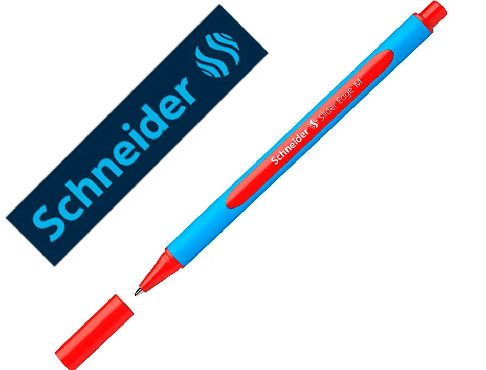 Stylo-bille schneider slider edge pointe moyenne coloris rouge