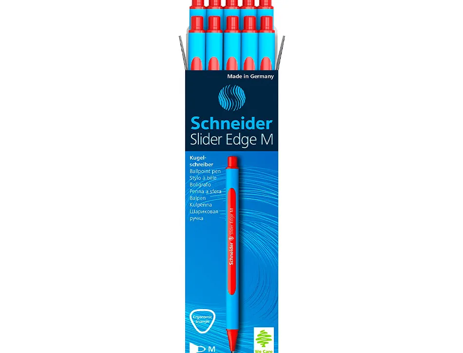 Stylo-bille schneider slider edge pointe moyenne coloris rouge