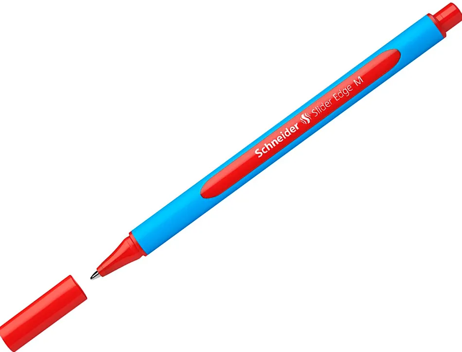 Stylo-bille schneider slider edge pointe moyenne coloris rouge