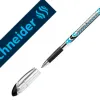 Stylo-bille schneider slider basic viscoglide trait moyen grip caoutchouc sechage rapide neutre en co2 couleur noir