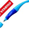 Stylo-bille stabilo easy original gaucher 1 recharge couleur bleu étui