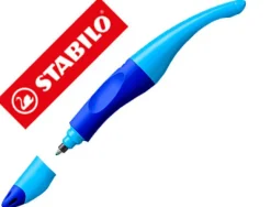 Stylo-bille stabilo easy original gaucher 1 recharge couleur bleu étui