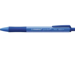 Stylo-bille stabilo pointball colorful 3200m d'ecriture trait 0,5mm retractable grip antiderapant coloris bleu