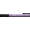 Stylo-bille stabilo pointball wild flowers 3200m d'ecriture trait 0,5mm retractable grip antiderapant mauve glycine
