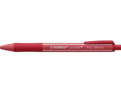 Stylo-bille stabilo pointball colorful 3200m d'ecriture trait 0,5mm retractable grip antiderapant coloris rouge