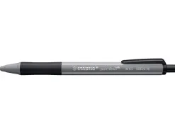 Stylo-bille stabilo pointball colorful 3200m d'ecriture trait 0,5mm retractable grip antiderapant coloris noir