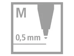 Stylo-bille stabilo pointball plastique recyclé 3500m d'écriture rechargeable rétractable grip antidérapant bleu