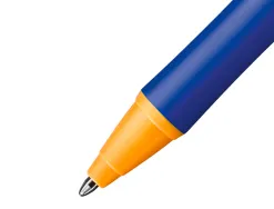 Stylo-bille stabilo pointball plastique recyclé 3500m d'écriture rechargeable rétractable grip antidérapant bleu