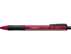 Stylo-bille stabilo pointball wild flowers 3200m d'ecriture trait 0,5mm retractable grip antiderapant rouge dahlia