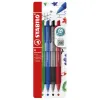 Stylo-bille stabilo pointball colorful 3200m d'ecriture trait 0,5mm retractable grip antiderapant coloris assortis