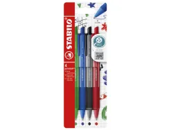 Stylo-bille stabilo pointball colorful 3200m d'ecriture trait 0,5mm retractable grip antiderapant coloris assortis