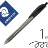 Stylo-bille staedtler ball 4230 m triangulaire retractable ergonomique pointe moyenne 1mm coloris noir