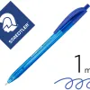 Stylo-bille staedtler ball 4230 m triangulaire retractable ergonomique pointe moyenne 1mm coloris bleu
