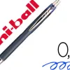 Stylo-bille uniball jetstream rt écriture moyenne 0.5mm encre gel rétractable grip antiglisse agrafe métal coloris bleu