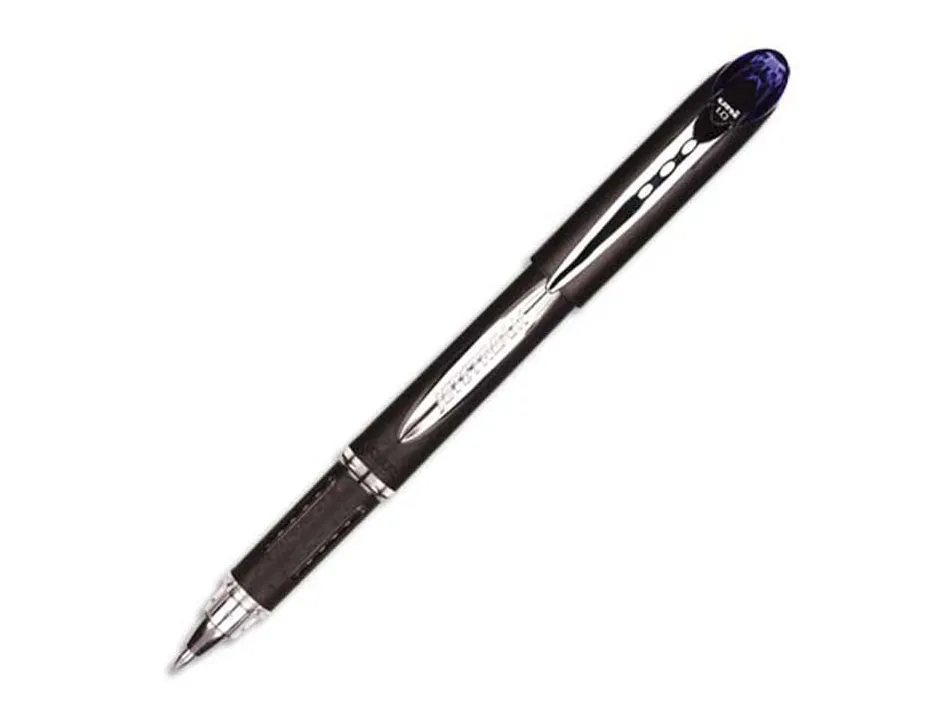 Stylo-bille uniball jetstream écriture moyenne 0.5mm encre gel grip antiglisse encre ultra fluide rechargeable bleu