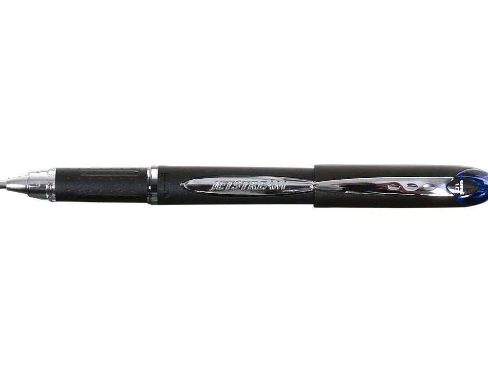 Stylo-bille uniball jetstream écriture moyenne 0.5mm encre gel grip antiglisse encre ultra fluide rechargeable bleu