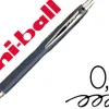 Stylo-bille uniball jetstream rt écriture moyenne 0.5mm encre gel rétractable grip antiglisse agrafe métal coloris noir