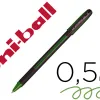 Stylo-bille uniball jetstream 101 pointe moyenne trait 0,5mm encre gel capuchon grip ergonomique coloris vert