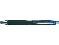 Stylo-bille uniball jetstream rt écriture moyenne 0.8mm encre gel rétractable grip antiglisse agrafe métal coloris bleu