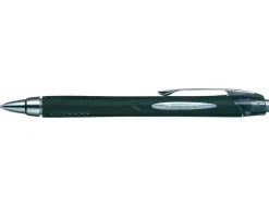 Stylo-bille uniball jetstream rt écriture moyenne 0.8mm encre gel rétractable grip antiglisse agrafe métal coloris noir