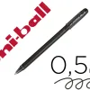 Stylo-bille uniball jetstream 101 pointe moyenne trait 0,5mm encre gel capuchon grip ergonomique coloris noir