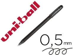 Stylo-bille uniball jetstream 101 pointe moyenne trait 0,5mm encre gel capuchon grip ergonomique coloris noir