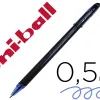Stylo-bille uniball jetstream 101 pointe moyenne trait 0,5mm encre gel capuchon grip ergonomique coloris bleu
