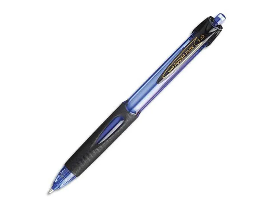 Stylo-bille uniball powertank rétractable écriture moyenne encre coloris bleu