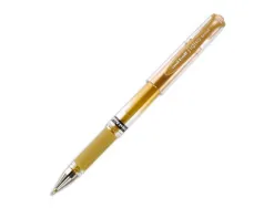 Stylo-bille uniball signo broad écriture large 0.8mm pointe 1mm grip caoutchouc encre gel résistante eau lumière or