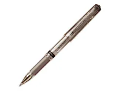 Stylo-bille uniball signo broad écriture large 0.8mm pointe 1mm grip caoutchouc encre gel résistant eau lumière argent
