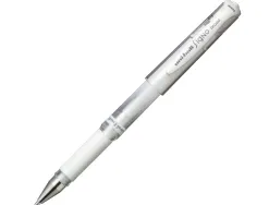 Stylo-bille uniball signo broad écriture large 0.8mm pointe 1mm grip caoutchouc encre gel résistante eau lumière blanc