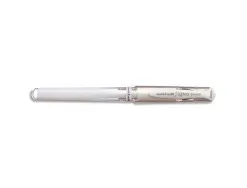 Stylo-bille uniball signo broad écriture large 0.8mm pointe 1mm grip caoutchouc encre gel résistante eau lumière blanc