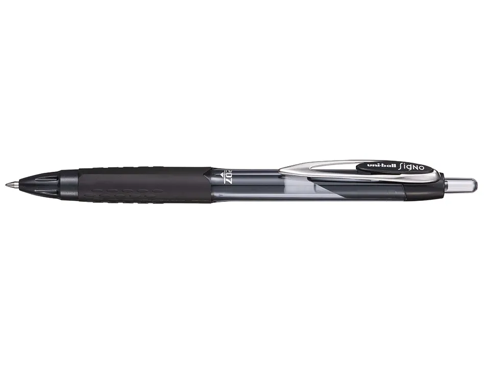 Stylo-bille uniball signo 207 écriture moyenne 0.5mm rétractable encre gel double bille séchage immédiat coloris noir