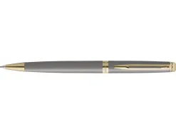 Stylo-bille waterman hemisphere metallic retractable clip pointe moyenne encre bleue coloris